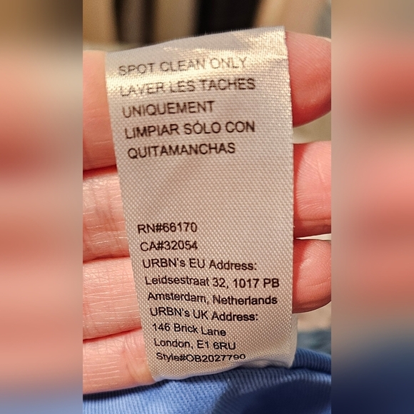 Anthropologie Woven Neoprene Shoulder Bag BLUE  7"H, 11"W, 4.5"D - Picture 8 of 15